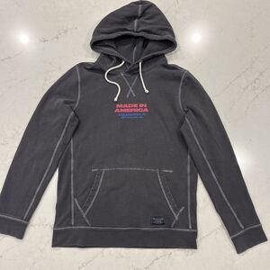 Abercrombie & Fitch X Made In America 2018 Merch Hoodie Sweatshirt USA Gray Sz S